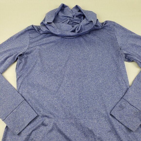 Albion Cowl Neck Pullover Sweatshirt Womens Large Blue Long Sleeve Active Top - Picture 2 of 12